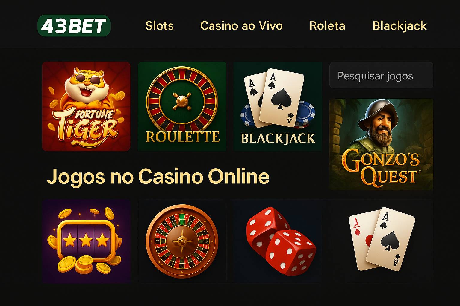 Jogos de cassino online 43BET