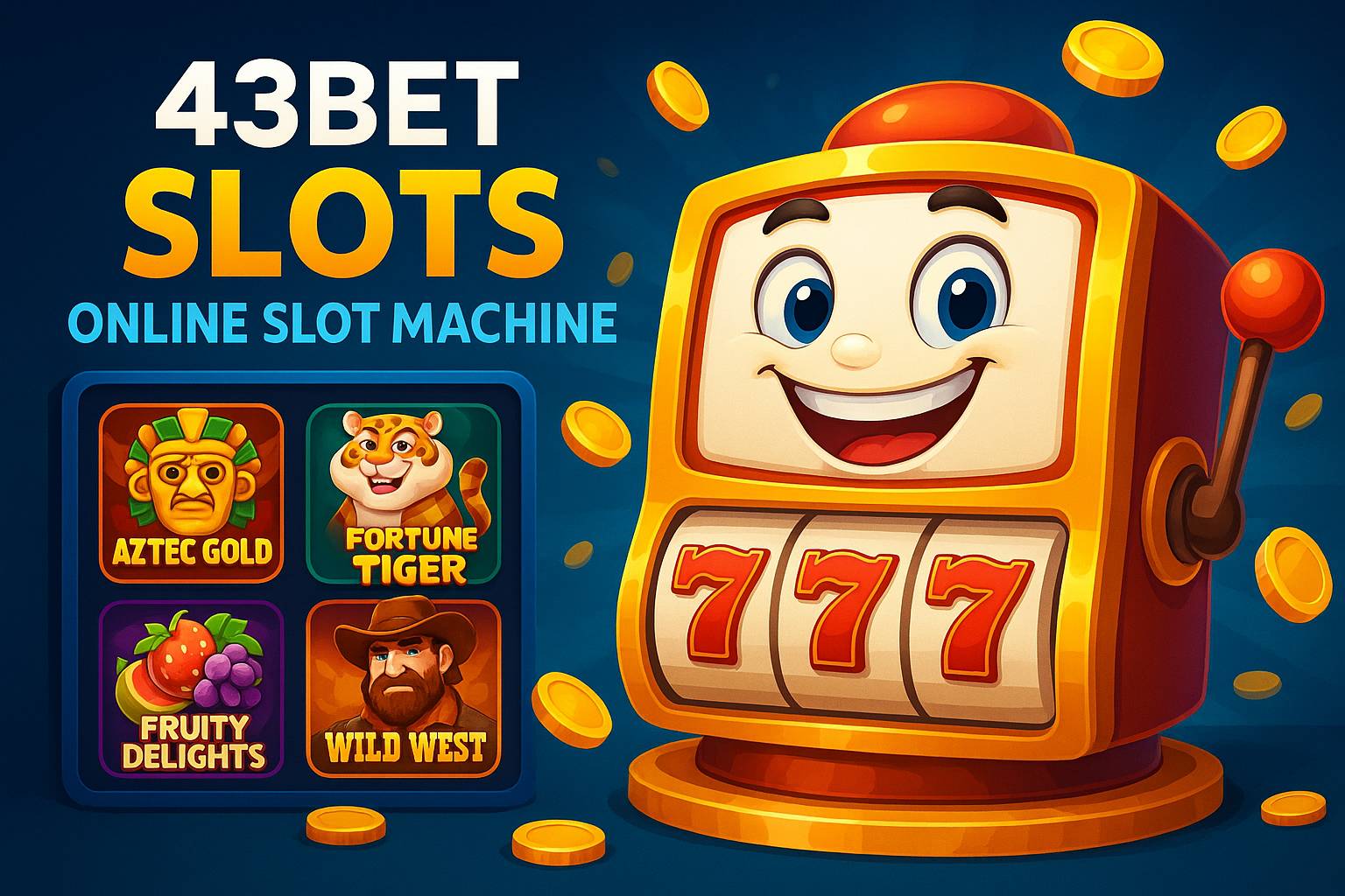 Explore o mundo das slot machines no 43BETCasino